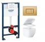 Grohe Euro kompakt toiletpakke inkl. sæde m/soft-close, mellem cisterne og messing betjening