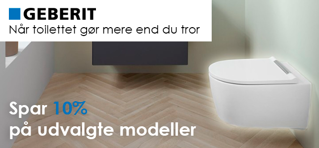 Spar 10% på udvalgte Geberit væghængte toiletter