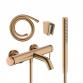 hansgrohe Tecturis komplet badekararmatur m/Eco slim hndbruser - Brstet bronze