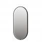 Sanibell Ink SP28 ovalt spejl m/lys, varme og sensor 40 x 80 cm - Brstet metal sort