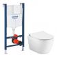 Pressalit rimless toiletpakke m/Sway D2 sde, cisterne og hvid betjening