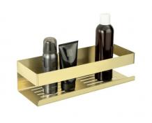 Wenko Genova skruefri brusehylde - Børstet messing Wenko Genova skruefri brusehylde - Børstet messing