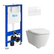 Laufen MEDA rimless toiletpakke inkl. sde m/softclose, cisterne og hvid betjening
