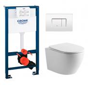 Lavabo Studio RIMless toiletpakke inkl. sde m/softclose, mellem cisterne og hvid betjening