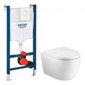 Pressalit rimless toiletpakke m/Comfort D2 sde, cisterne og hvid betjening