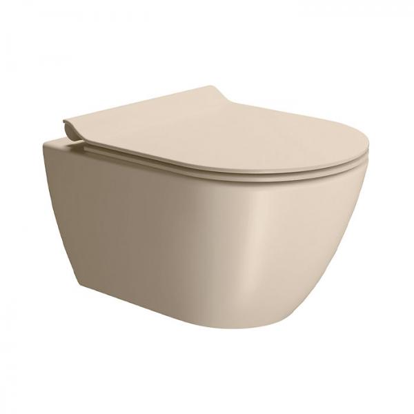 GSI Pura kompakt 50 væghængt toilet m/DualGlaze+ - Creta