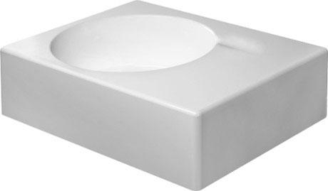Duravit Scola 60 håndvask t/væg eller møbel - Vask i venstre side - Forlokket hanehul