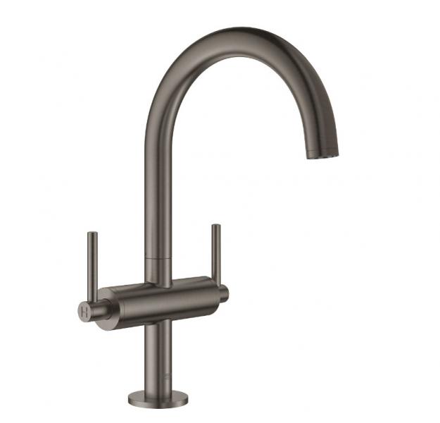 Grohe Atrio New håndvaskarmatur m/ pop-up bundventil - Poleret hard graphite