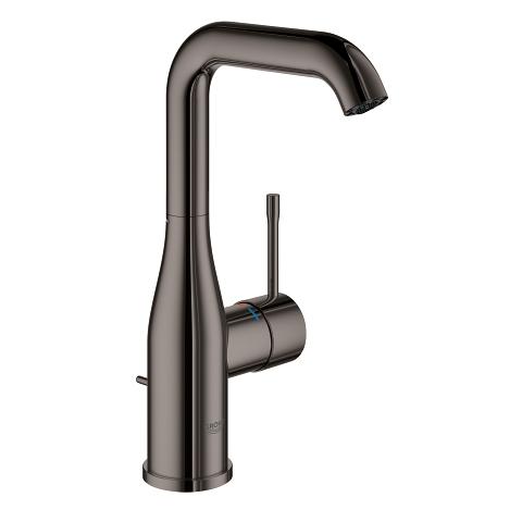 Grohe Essence New L håndvaskarmatur m/bundventil og svingtud - Poleret hard graphite