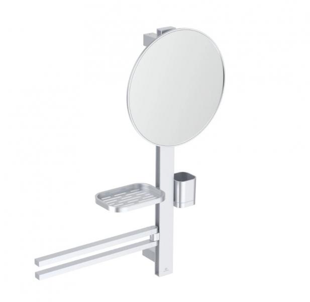 Ideal Standard Alu+ multifunktionelt spejl m/håndklædeholder - Silver