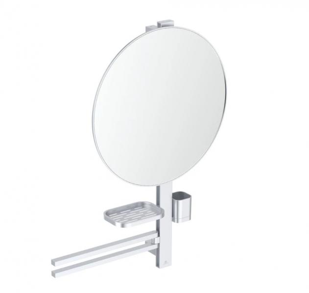 Ideal Standard Alu+ multifunktionelt spejl m/håndklædeholder - Large - Silver