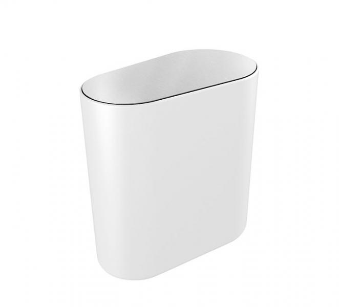 Pressalit Style væghængt toiletspand - Børstet stål/hvid