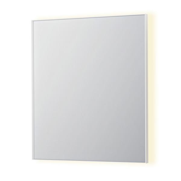 Sanibell Ink SP32 firkantet spejl m/backlight, varme og sensor 70 x 80 cm - Mat hvid