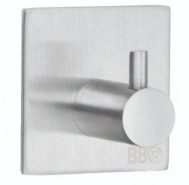 Beslagsboden selvklæbende håndklædekrog m/tap - Firkantet - Rustfrit stål