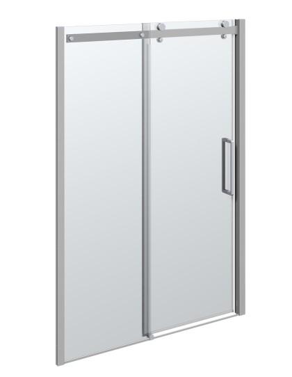 Dansani Deluxe XXL skydedør 1400 mm - Satin/klar glas