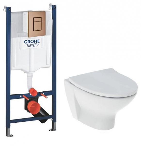 Ifö Spira 6265 Rimless toiletpakke inkl. sæde m/softslose, cisterne og kobber betjening