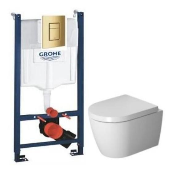 Duravit Me by Starck Compact Rimless m/wondergliss toiletpakke inkl. sæde m/softslose, cisterne og messing betjening