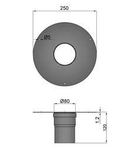 Uniko bøsning ø80mm - Med muffe