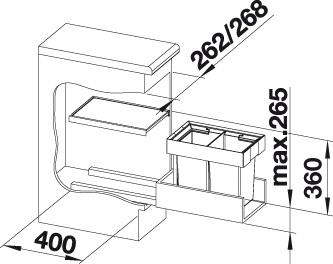 Blanco Flexon II 30/1 affaldssystem - 2 spande