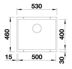 Outlet - Blanco Subline køkkenvask 500-U - Soft white