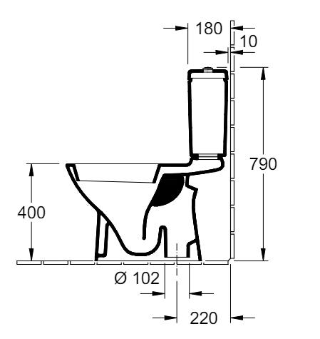 Restsalg - Villeroy & Boch 5760 O.Novo gulvstående toilet