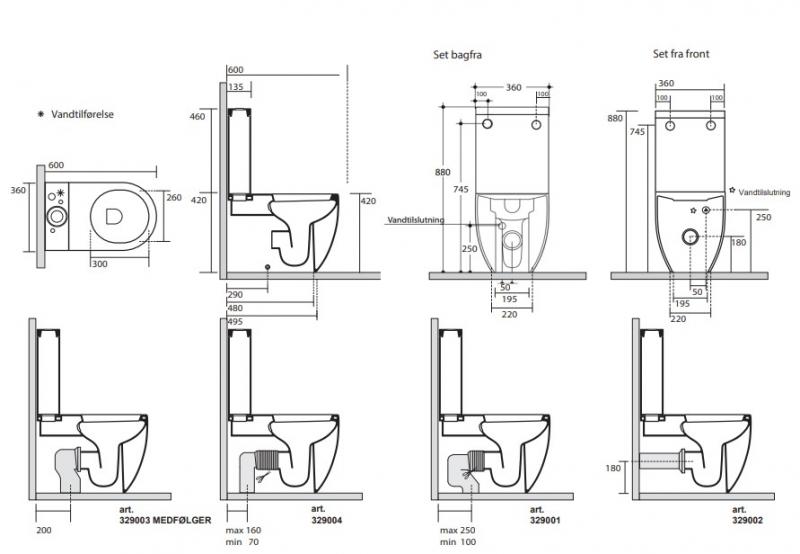 Lavabo Flo Back-to-Wall toilet m/techbehandling