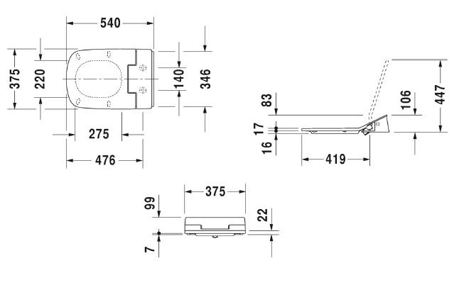 Duravit DuraStyle gulvtoilet m/SensoWash Slim-sæde - Wondergliss