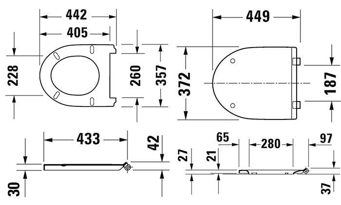 Outlet - Duravit No. 1 toiletsæde m/SoftClose