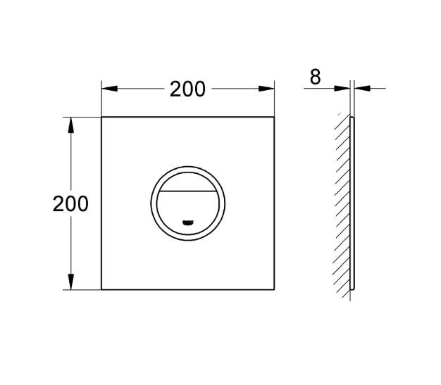 Grohe Veris Light betjeningsplade - Sort