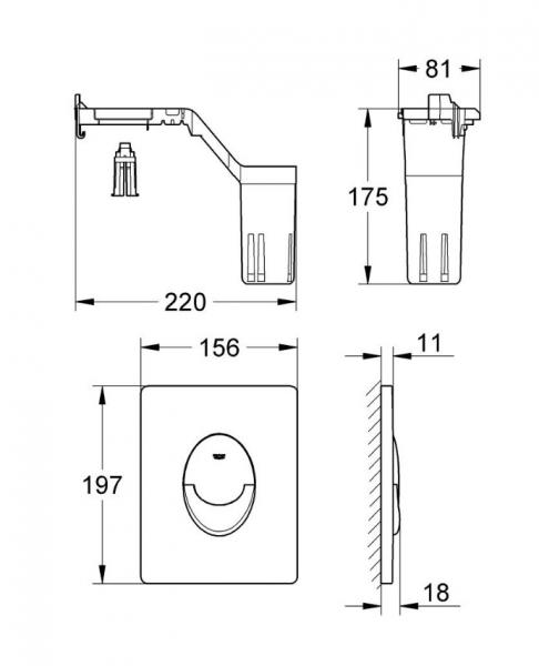 Grohe Skate Air Fresh betjeningsplade