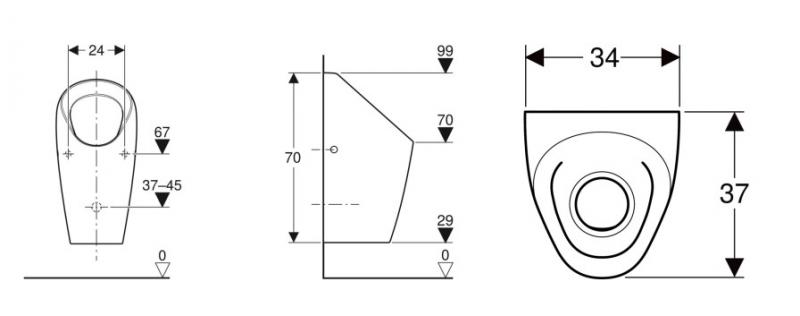 Geberit Serlvia vandfri urinal