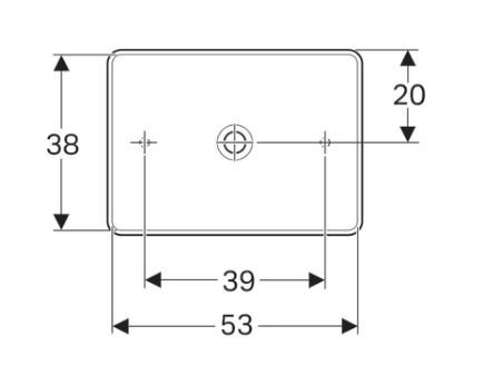 Geberit Variform firkantet bowlevask - 55 cm