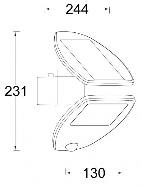 Lutec Zeta udendørslampe m/sensor og solceller