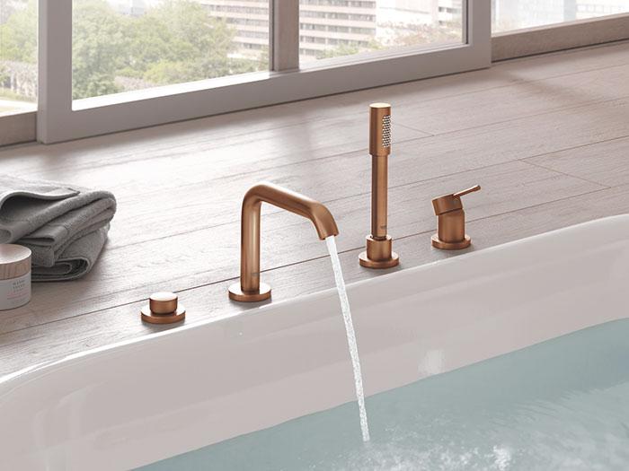 Grohe Essence New 4-huls kar- & brusekombination - Børstet warm sunset