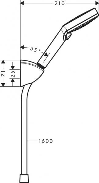 hansgrohe Vernis Blend håndbruser Vario m/EcoSmart, holder og 160 cm  bruseslange - Krom