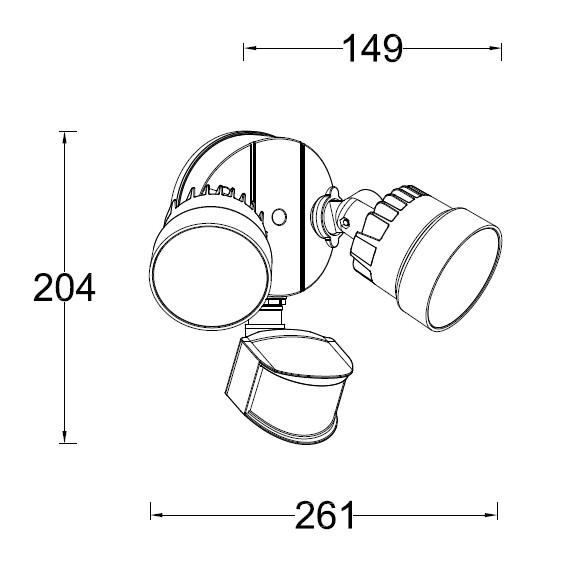 Lutec Security Shrimp II udendørslampe m/sensor