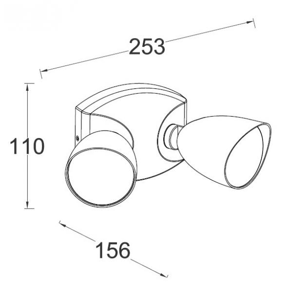 Lutec Security Shrimp udendørslampe u/sensor