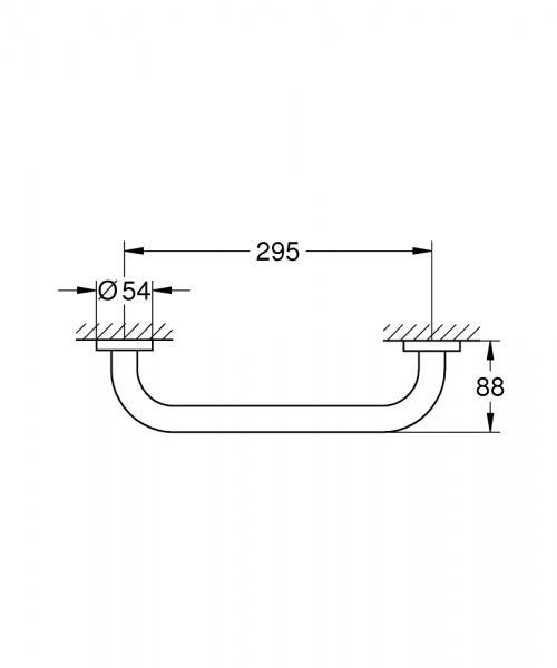 Outlet - Grohe Essentials badekarsgreb - 295 mm - Poleret hard graphite