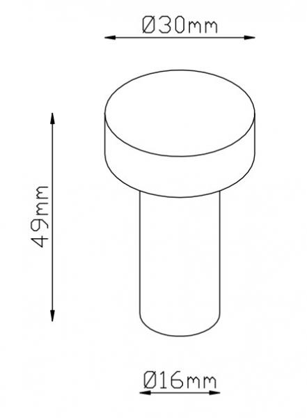 Lavabo Luna håndklædekrog - Stor model - 2 stk - Mat sort