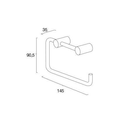 Outlet - Pressalit toiletpapirholder - Sort krom