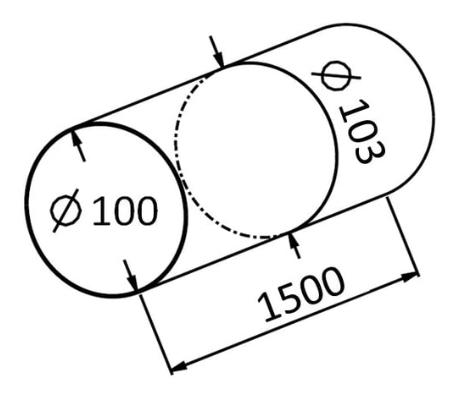 Rund kanalrør PVC 1,5 meter - Ø100 mm