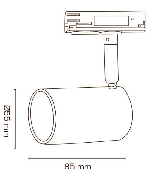 Scan Products Mita 1F spot m. afskærmning Ø55 - Hvid