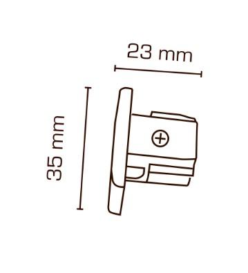 Scan Products Mita 1F endestykke - Hvid