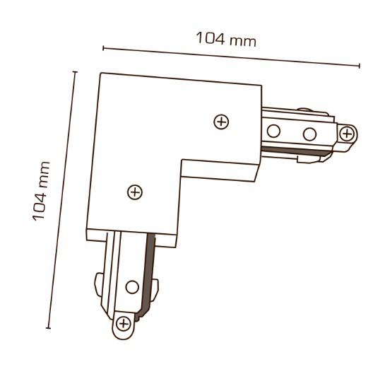 Scan Products Mita 1F L-kobling - Indvendig - Hvid