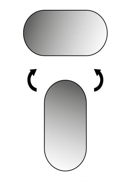Sanibell Ink SP20 ovalt spejl m/ramme 60 x 180 cm - Mat sort