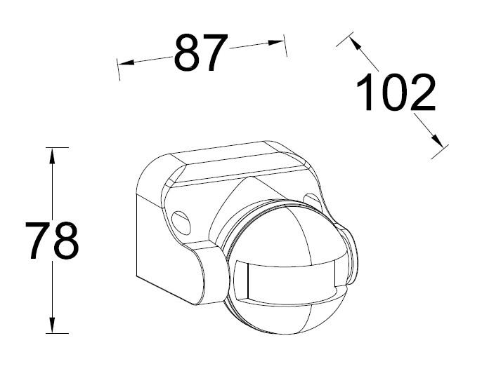 Lutec Security Sphere sensor til udendørslampe