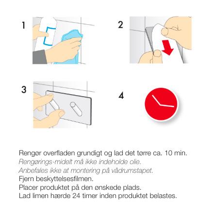 Beslagsboden selvklæbende knagerække - Mat hvid