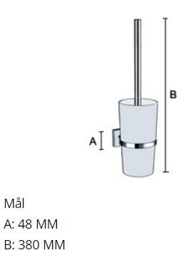 Smedbo House toiletbørste t/væg - Poleret messing/porcelæn