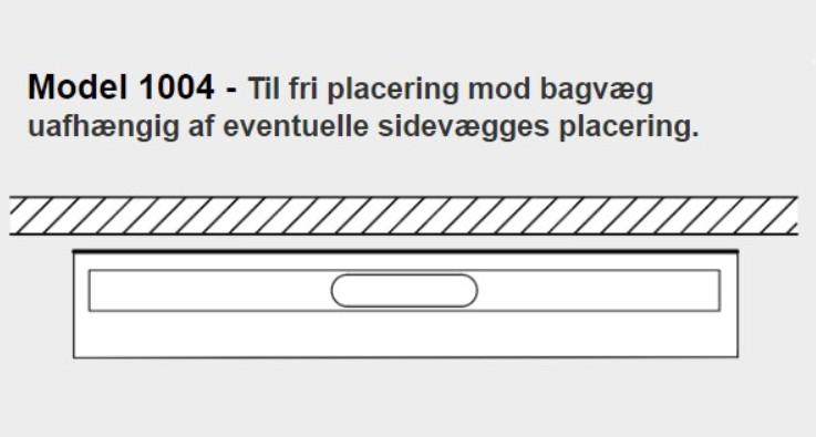 Unidrain 1004 afløbsarmatur - Mod bagvæg - 600 mm