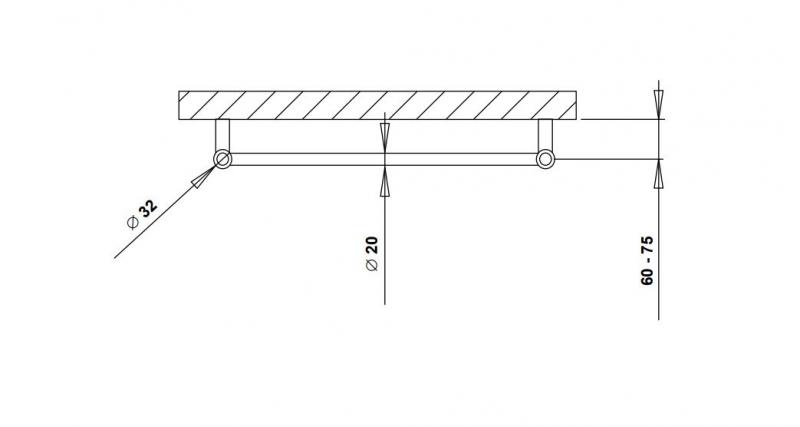 Strømberg Sorano el-håndklædetørrer - 50x58 cm - Rustfrit stål